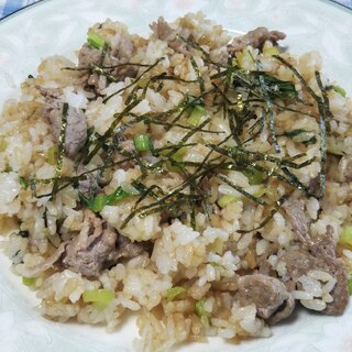 豚肉と小松菜と長ねぎのチャーハン☆